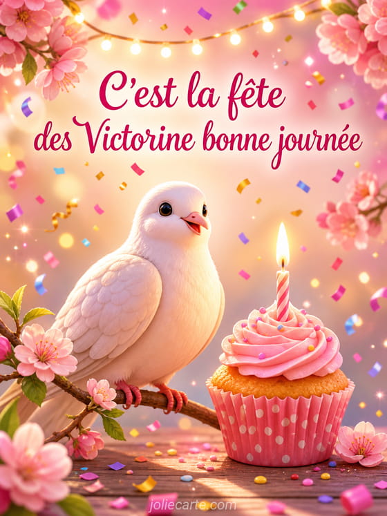 Carte bonne fĂȘte Victorine