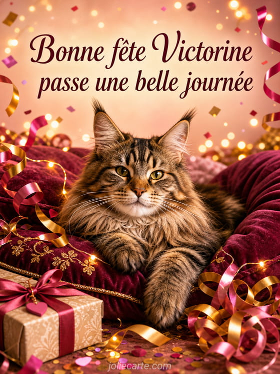 Carte bonne fĂȘte Victorine