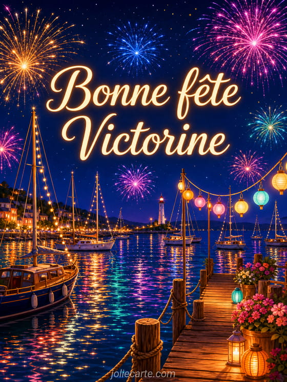 Carte bonne fĂȘte Victorine