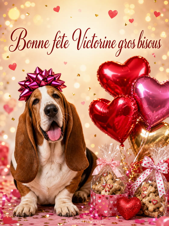Carte bonne fĂȘte Victorine