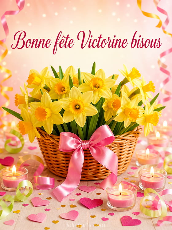 Carte bonne fĂȘte Victorine