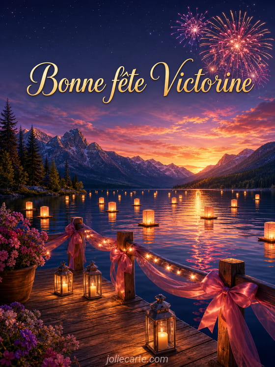 Carte bonne fĂȘte Victorine