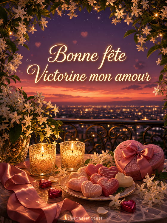 Carte bonne fĂȘte Victorine