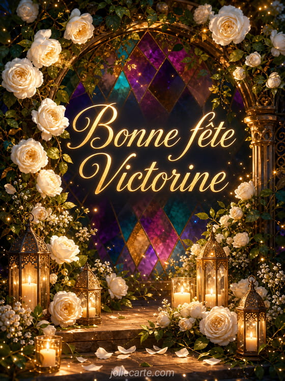 Carte bonne fĂȘte Victorine