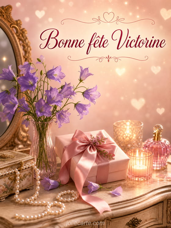 Carte bonne fĂȘte Victorine