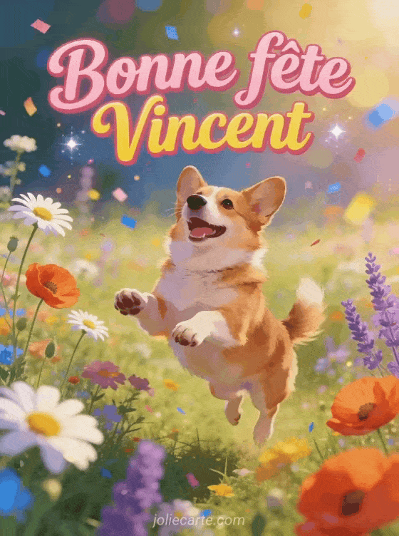 Bonne fête Vincent - Vincent gif bonne fete gratuit