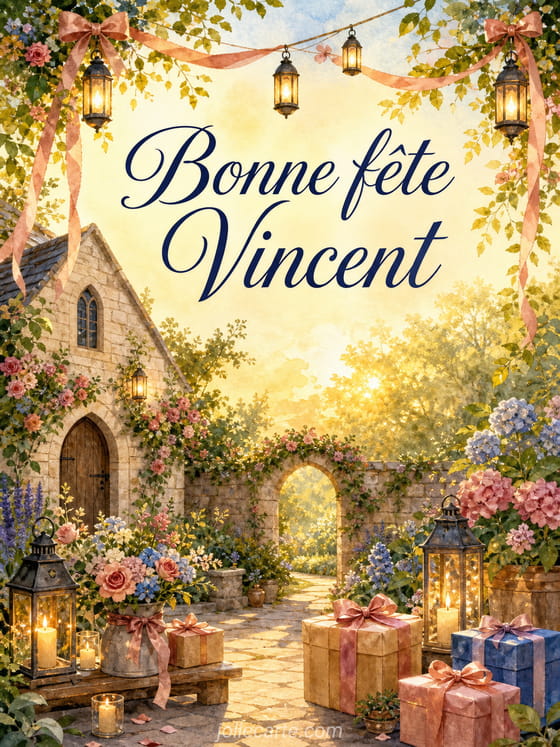 Carte bonne fête Vincent