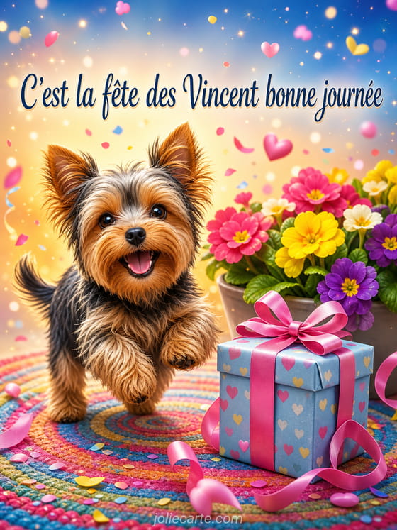 Carte bonne fête Vincent