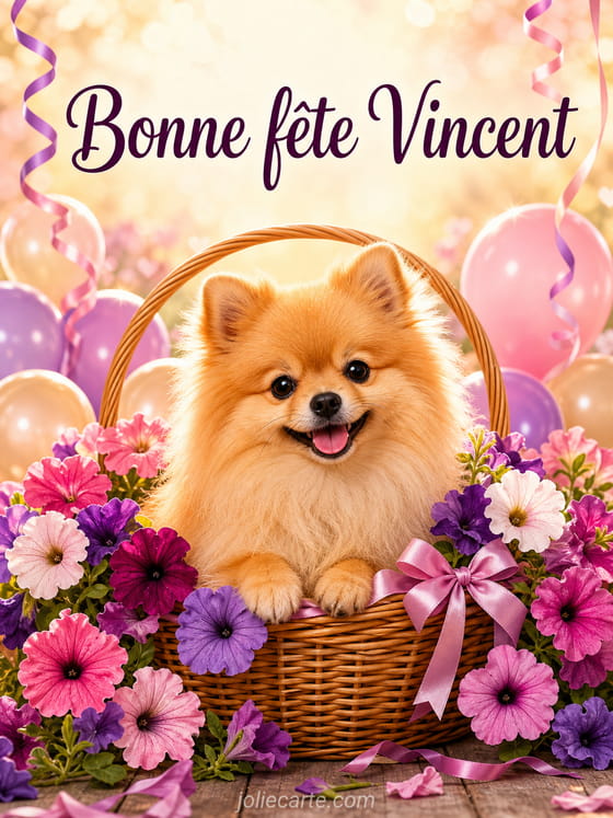 Carte bonne fête Vincent