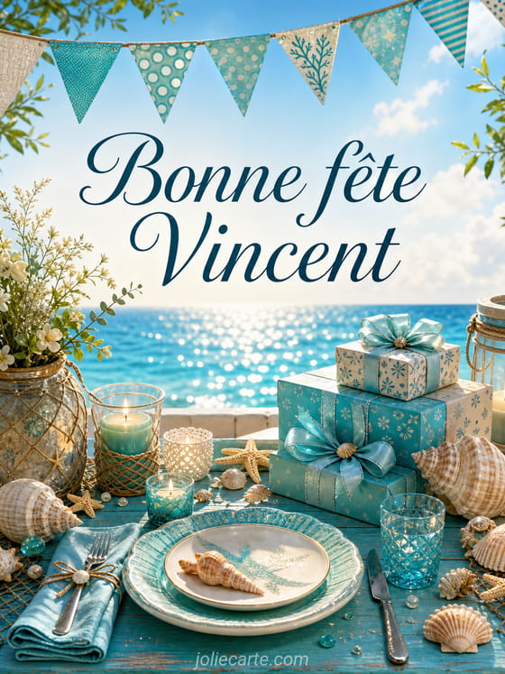 Carte bonne fête Vincent