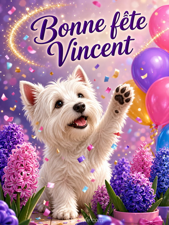 Carte bonne fête Vincent