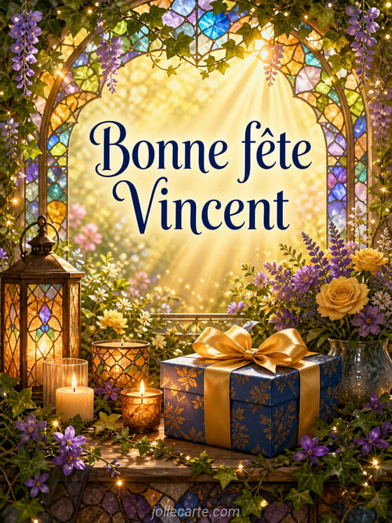 Carte bonne fête Vincent