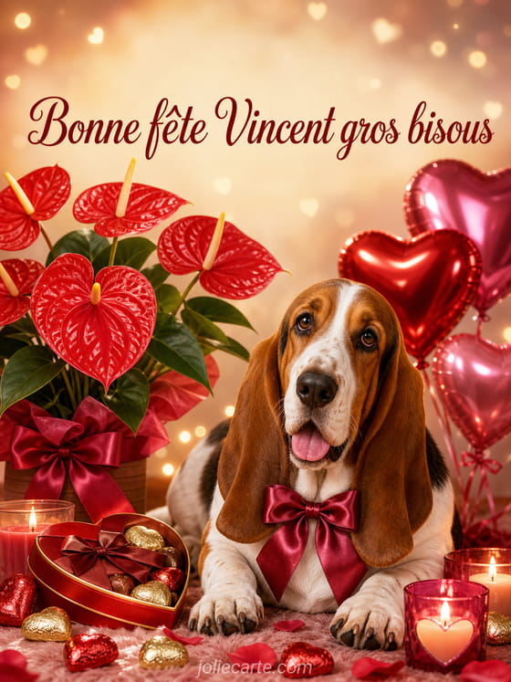 Carte bonne fête Vincent