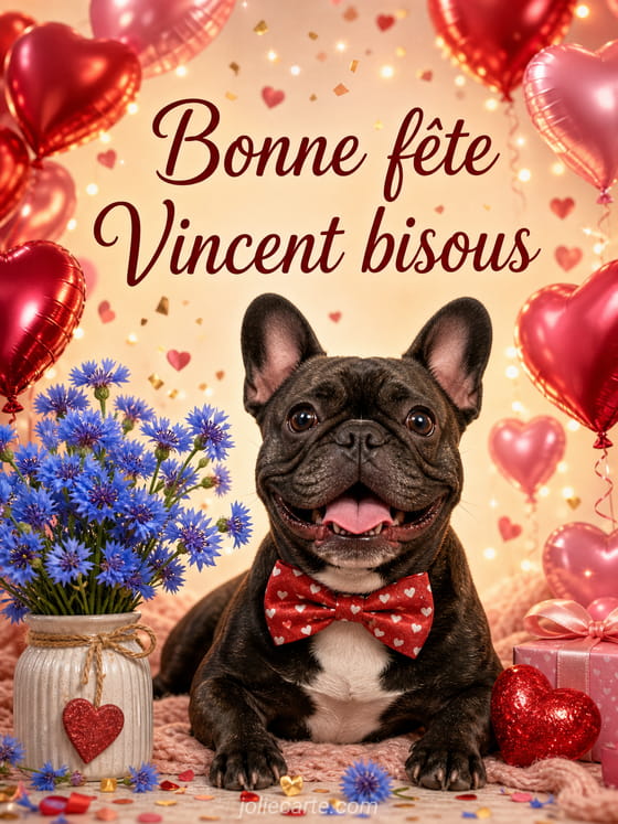 Carte bonne fête Vincent