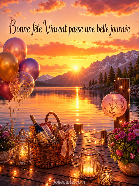 Carte bonne fête Vincent