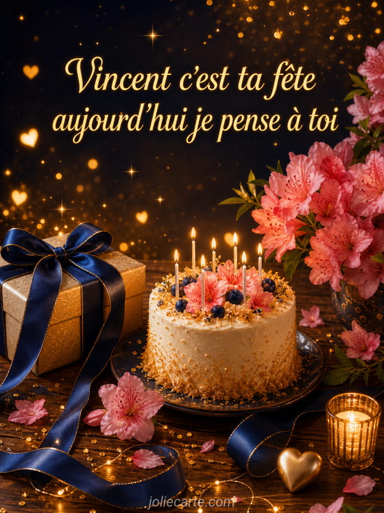 Carte bonne fête Vincent