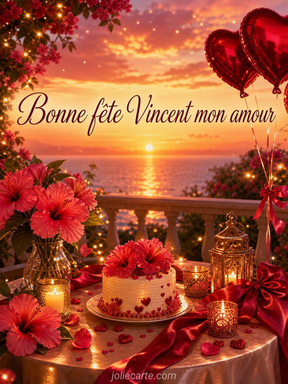 Carte bonne fête Vincent