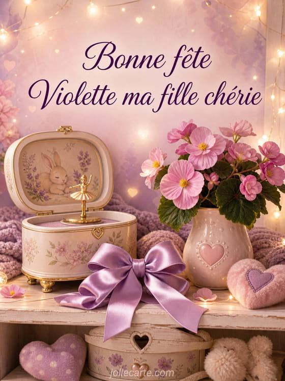 Carte bonne fĂȘte Violette