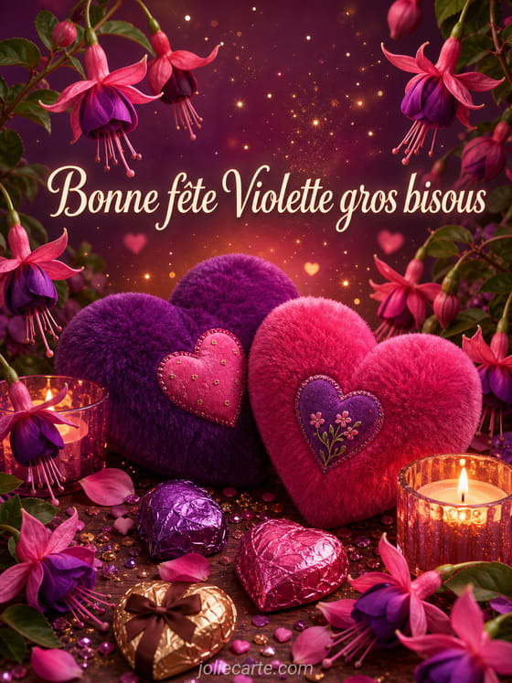 Carte bonne fĂȘte Violette