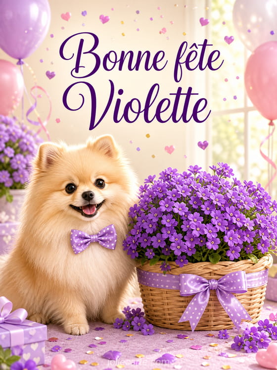 Carte bonne fĂȘte Violette