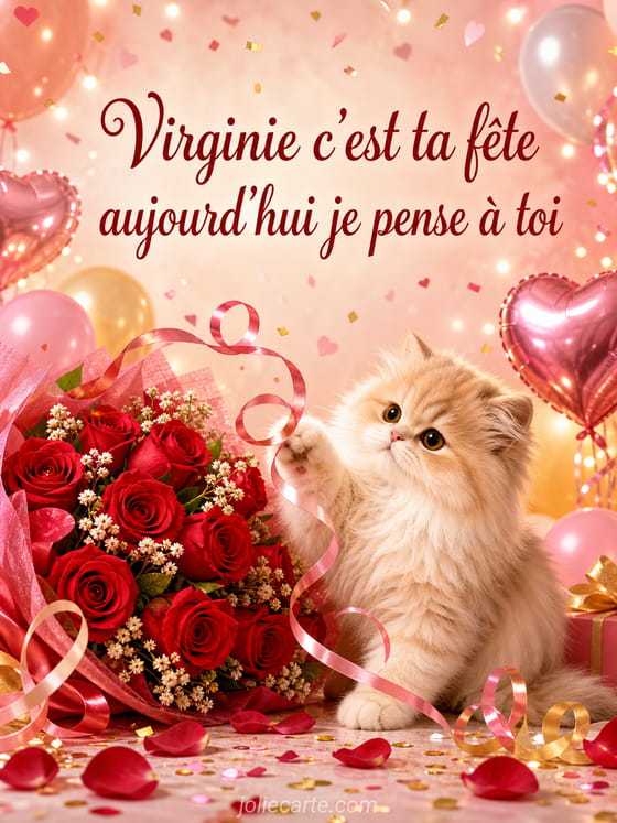 Carte bonne fĂȘte Virginie