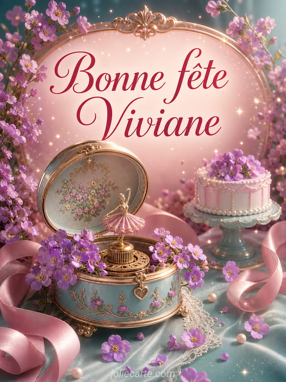 Carte bonne fête Viviane