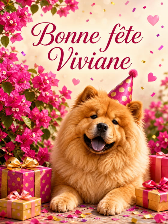 Carte bonne fête Viviane