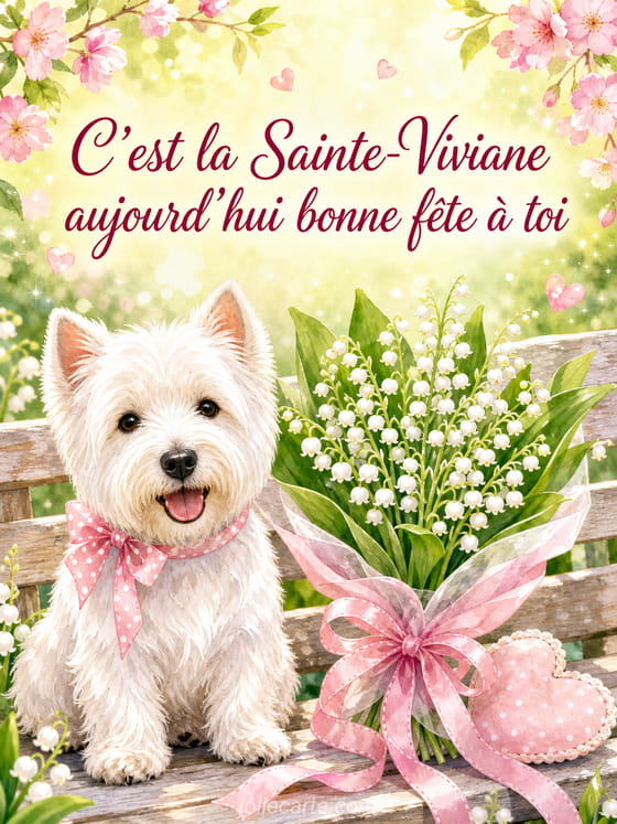 Carte bonne fête Viviane