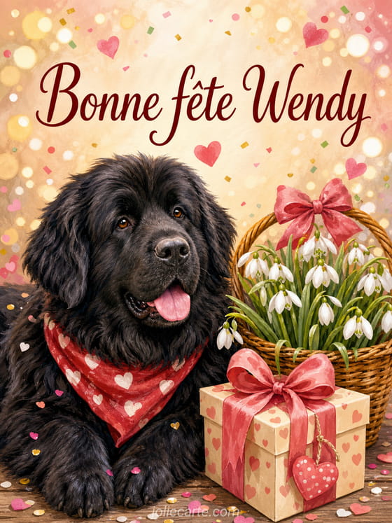 Carte bonne fĂȘte Wendy