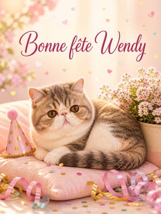 Carte bonne fĂȘte Wendy