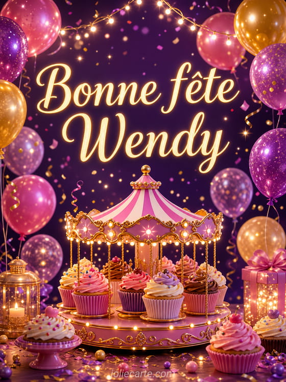 Carte bonne fĂȘte Wendy