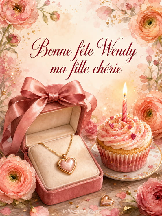 Carte bonne fĂȘte Wendy