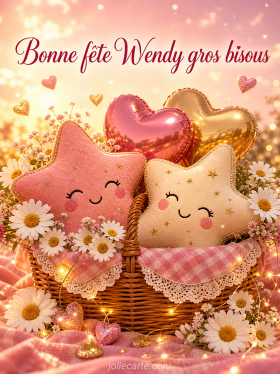 Carte bonne fĂȘte Wendy