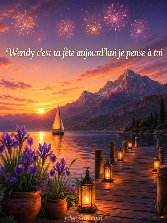 Carte bonne fĂȘte Wendy