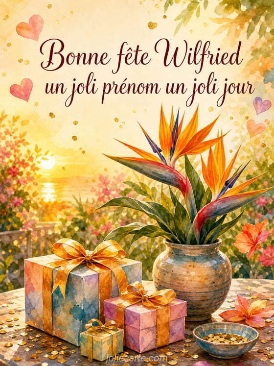 Carte bonne fĂȘte Wilfried