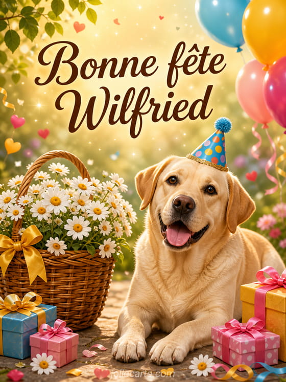 Carte bonne fĂȘte Wilfried