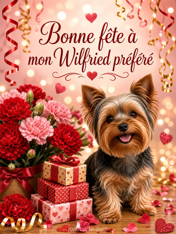 Carte bonne fĂȘte Wilfried