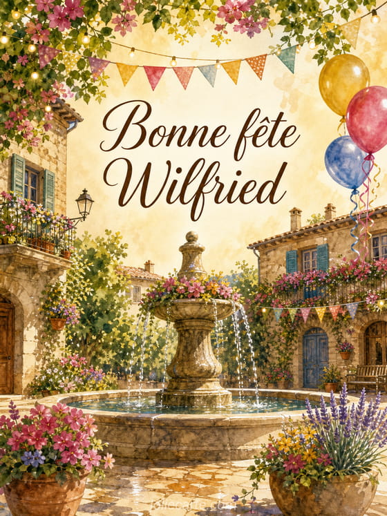 Carte bonne fĂȘte Wilfried