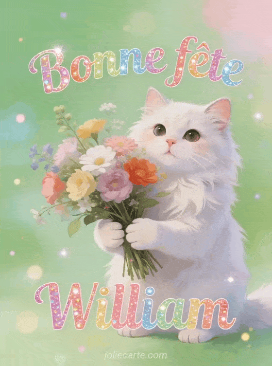 Bonne fête William - Bonne fete william chat