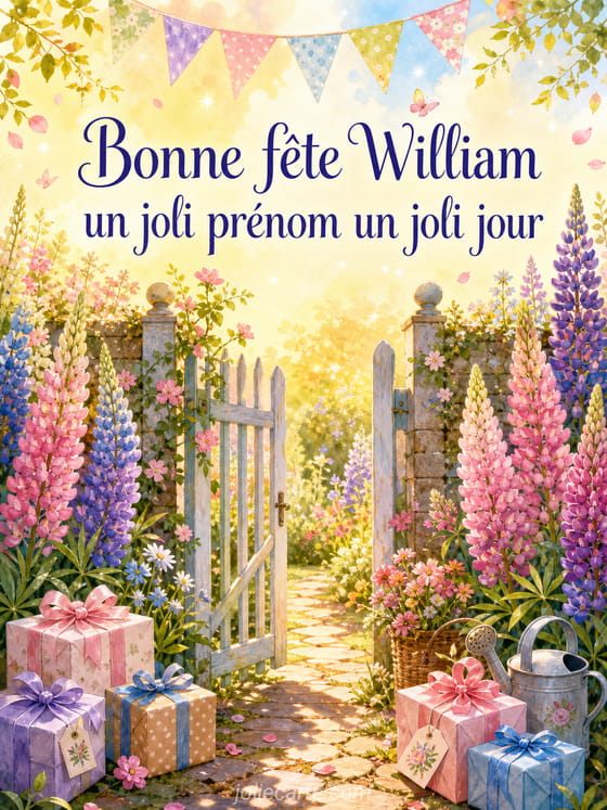 Carte bonne fête William