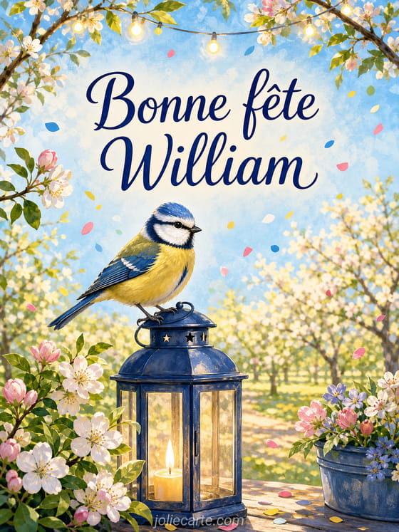 Carte bonne fête William