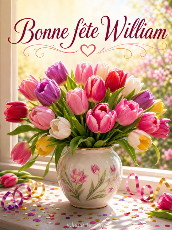 Carte bonne fête William