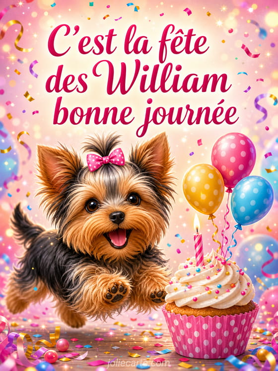 Carte bonne fête William