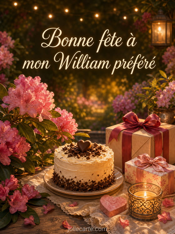 Carte bonne fête William