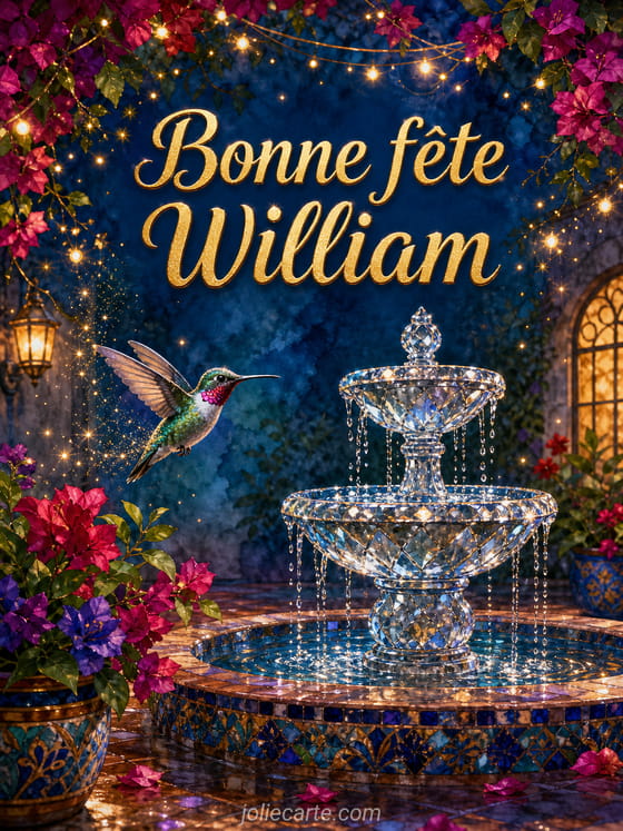 Carte bonne fête William