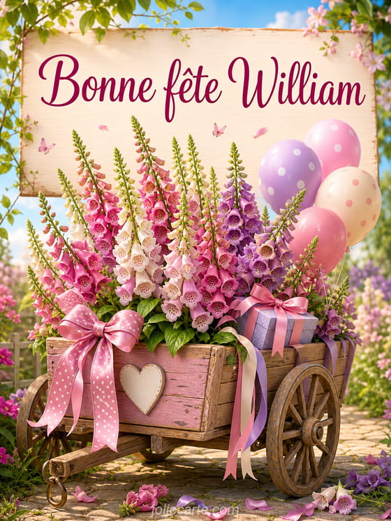 Carte bonne fête William