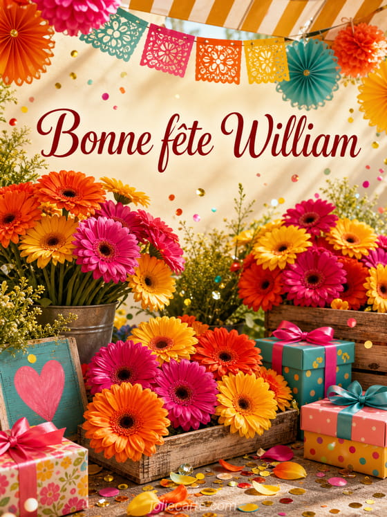 Carte bonne fête William
