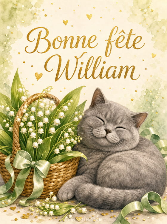 Carte bonne fête William