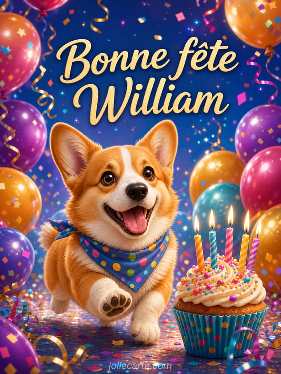 Carte bonne fête William