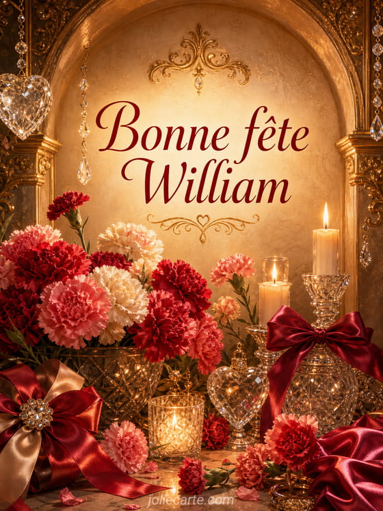 Carte bonne fête William